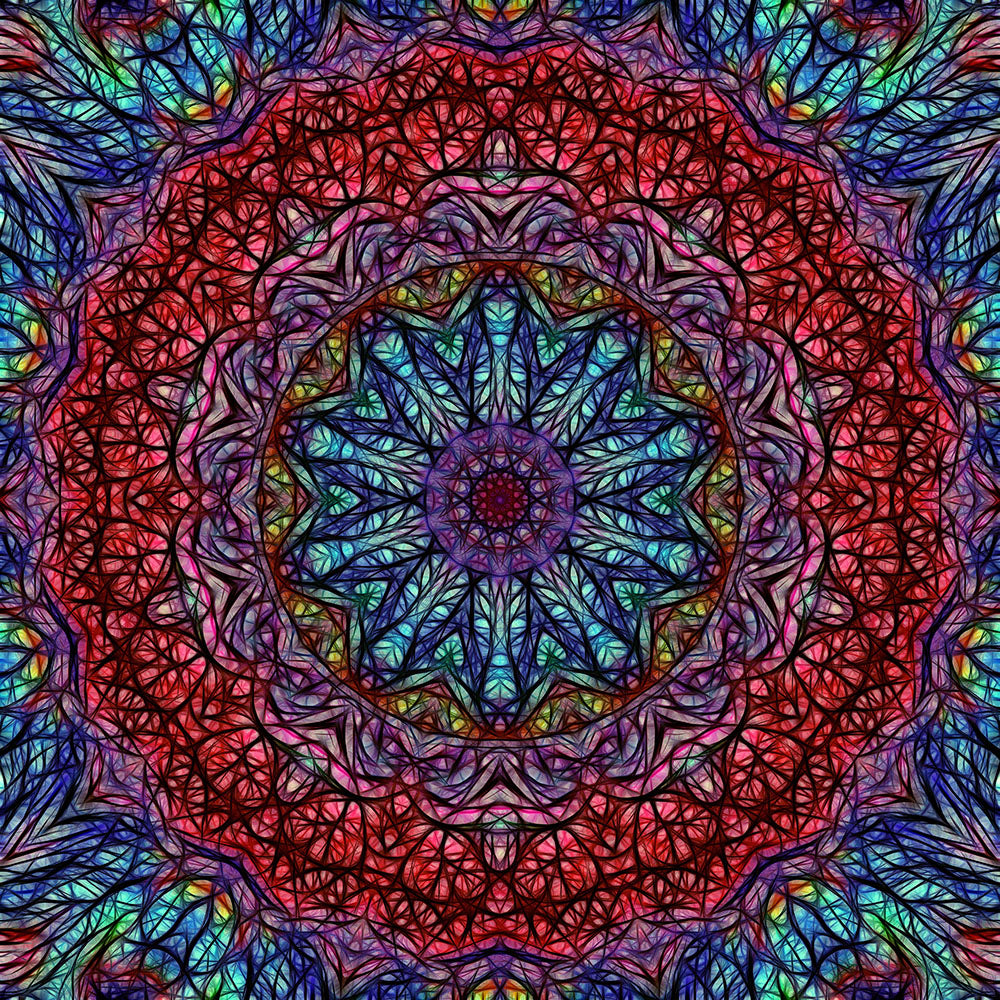 Red Blue Kaleidoscope 2 Digital Image Download