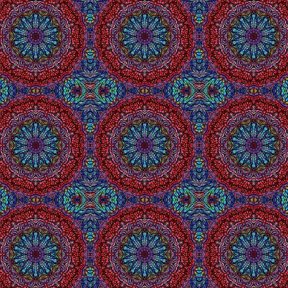 Red Blue Kaleidoscope 2 Digital Image Download