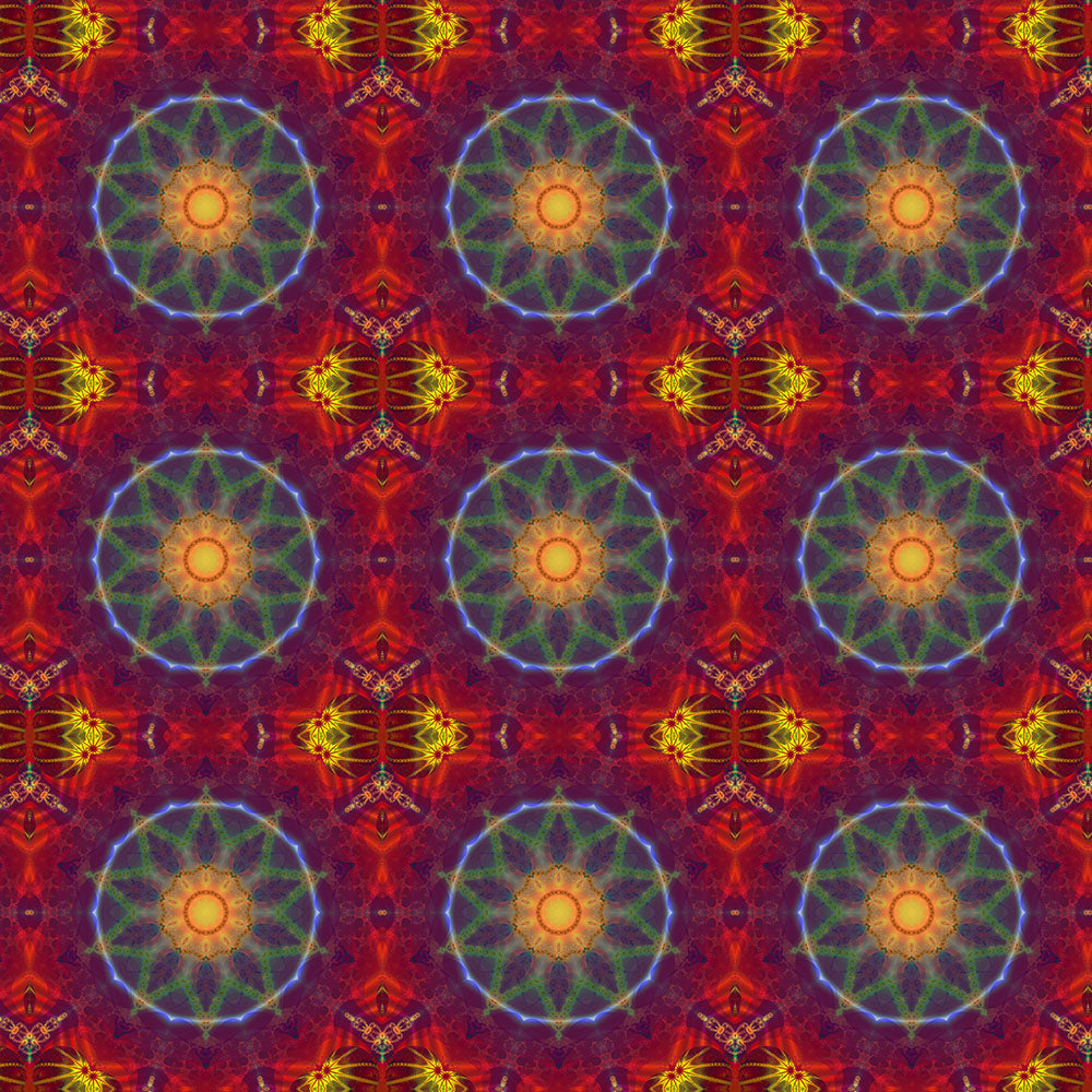 Red Blue Yellow Kaleidoscope Digital Image Download