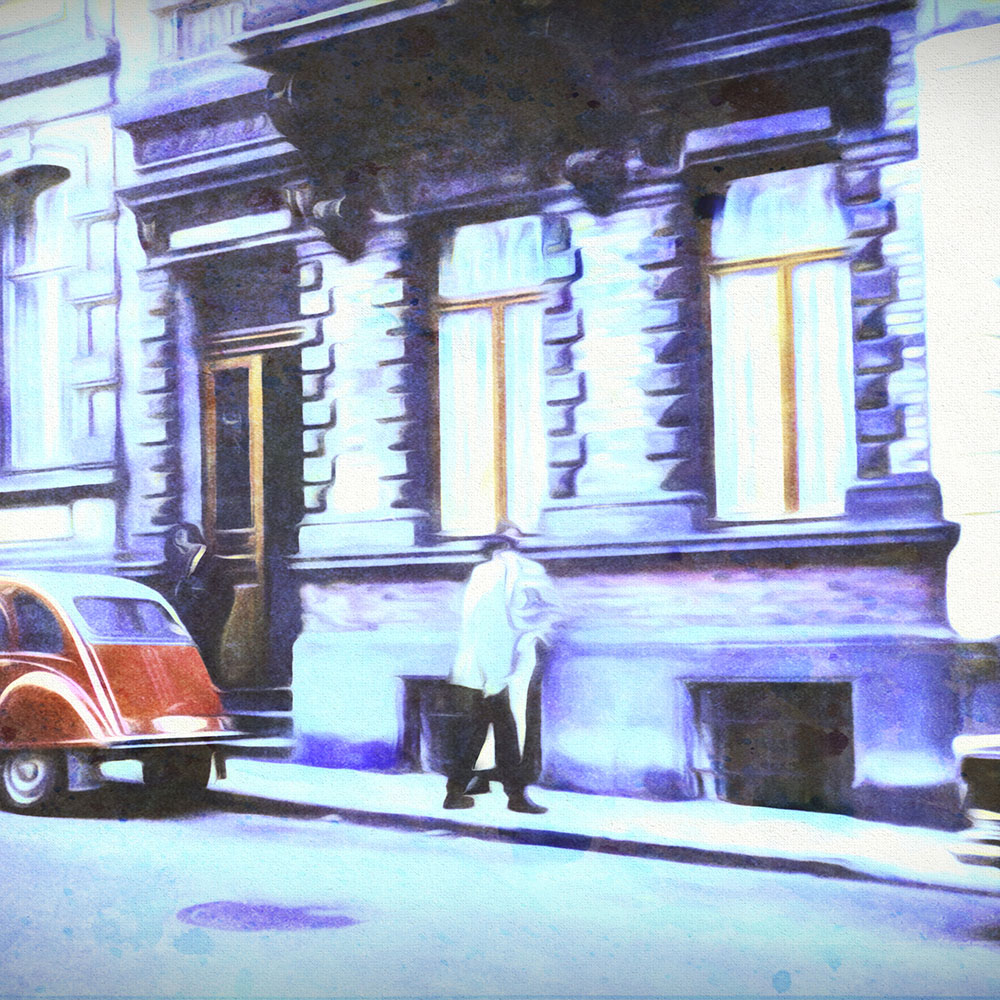 Red Car On The Street Digital Image Download