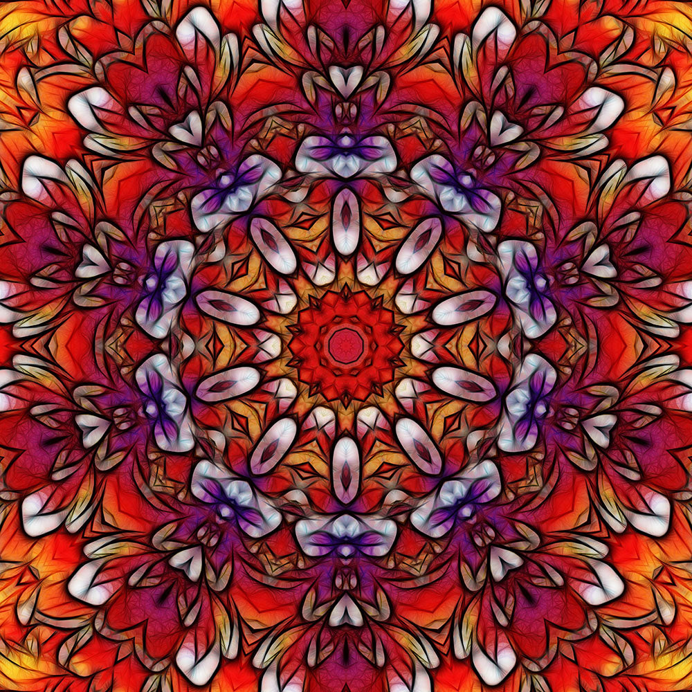 Red Orange Purple Kaleidoscope digital Image Download