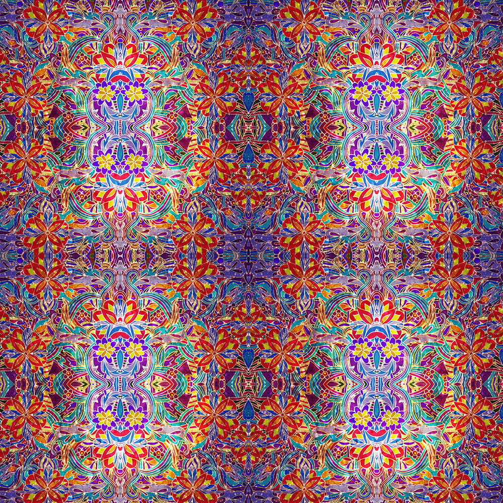 Red Purple Sparkle Floral Digital Image Download