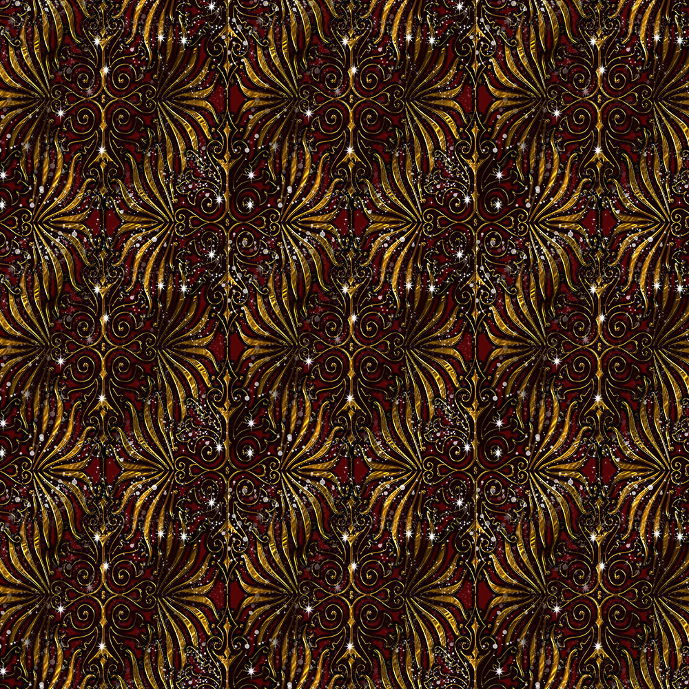 Red and Gold Victorian Sparkle Digital Image Download