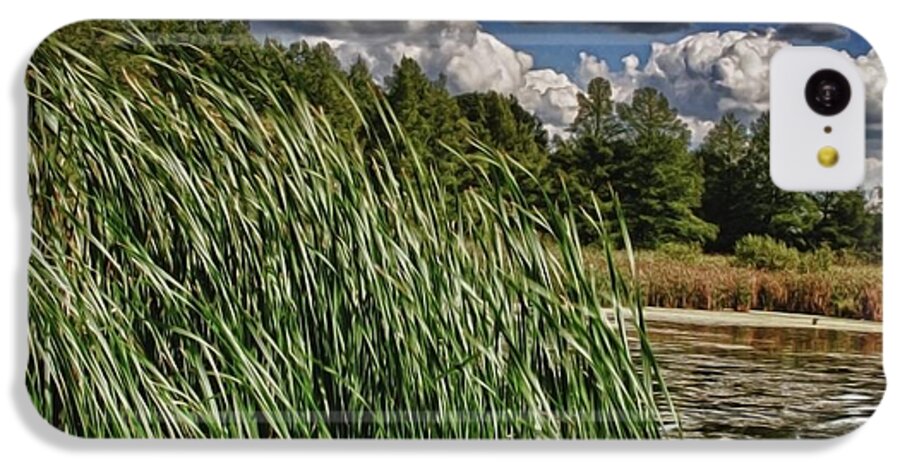 Reeds Along a Campground Lake - Phone Case
