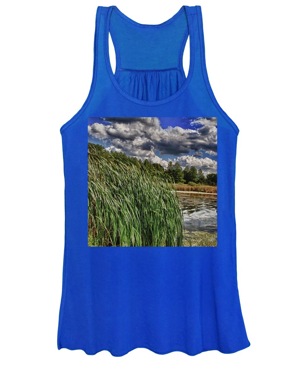 Reeds Along a Campground Lake - Women's Tank Top