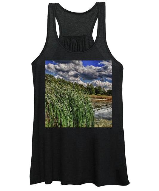 Reeds Along a Campground Lake - Women's Tank Top