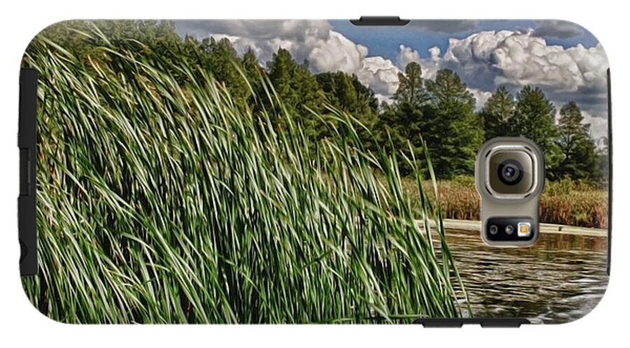 Reeds Along a Campground Lake - Phone Case