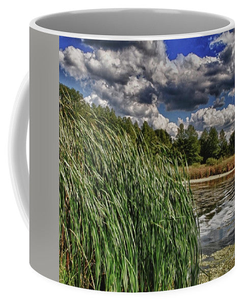 Reeds Along a Campground Lake - Mug