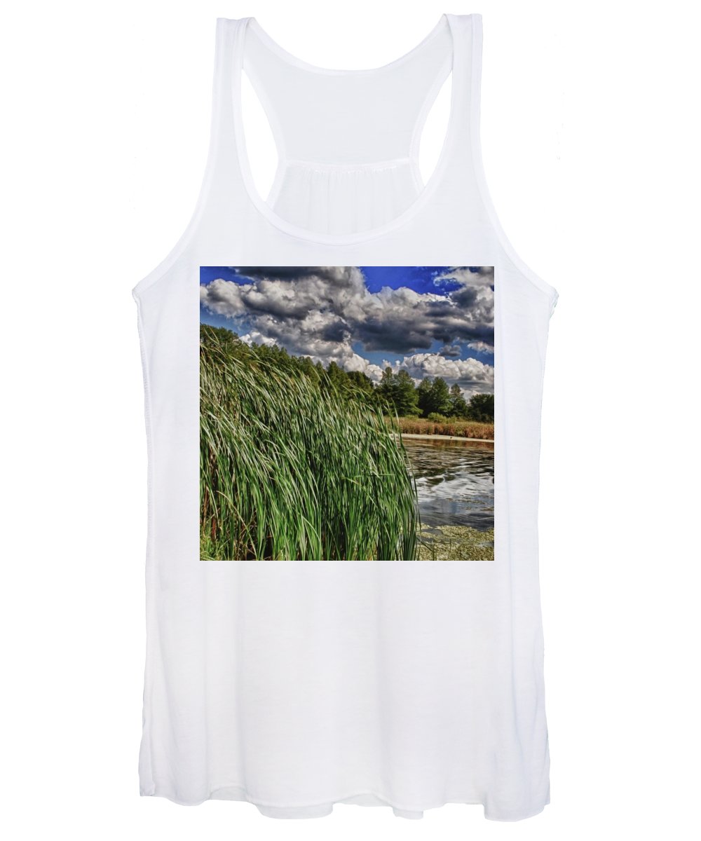 Reeds Along a Campground Lake - Women's Tank Top