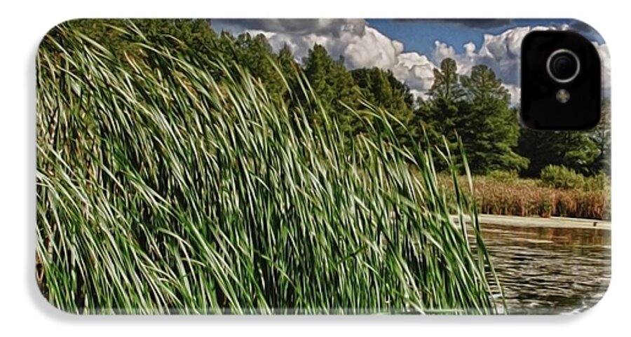 Reeds Along a Campground Lake - Phone Case