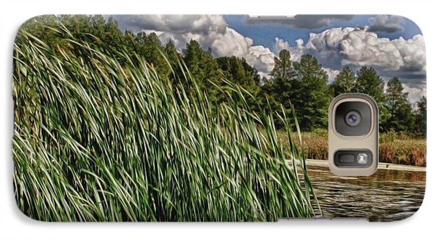 Reeds Along a Campground Lake - Phone Case
