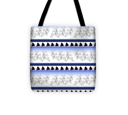 Reindeer Sweater Pattern - Tote Bag