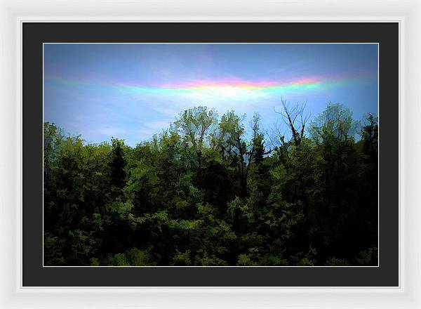Rockford Park With Rainbow - Framed Print