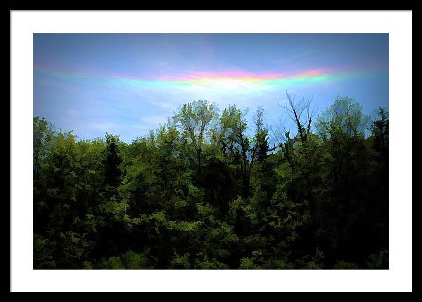 Rockford Park With Rainbow - Framed Print