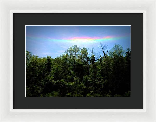 Rockford Park With Rainbow - Framed Print