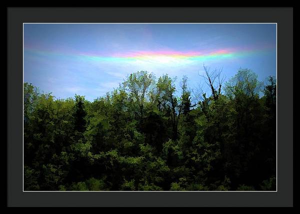Rockford Park With Rainbow - Framed Print