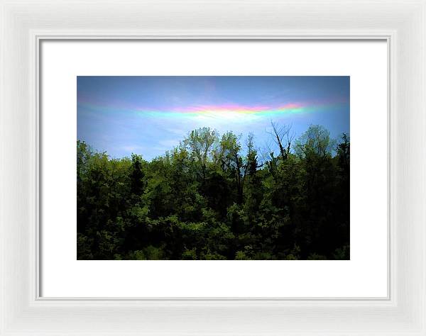 Rockford Park With Rainbow - Framed Print