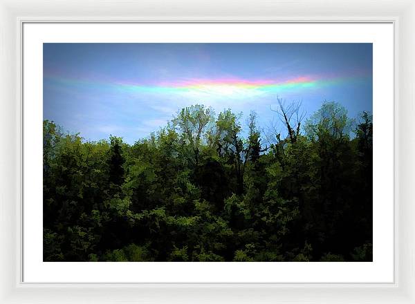 Rockford Park With Rainbow - Framed Print