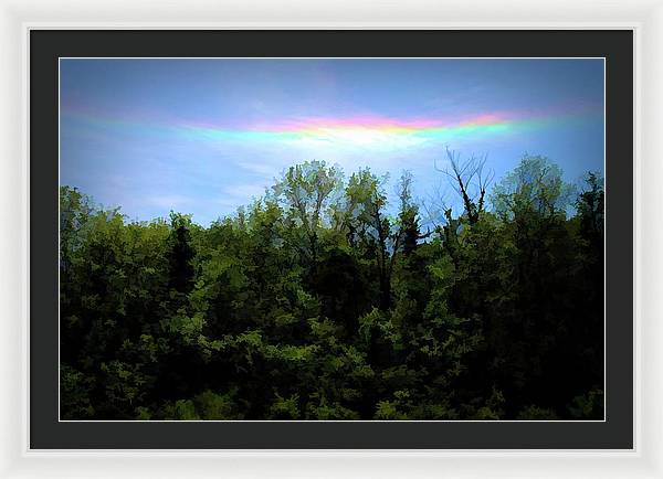 Rockford Park With Rainbow - Framed Print
