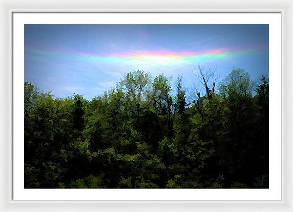 Rockford Park With Rainbow - Framed Print