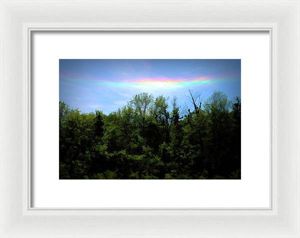 Rockford Park With Rainbow - Framed Print