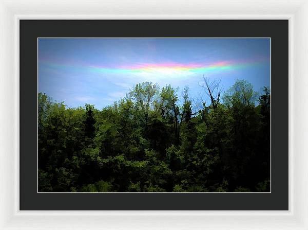 Rockford Park With Rainbow - Framed Print