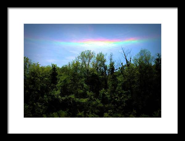 Rockford Park With Rainbow - Framed Print