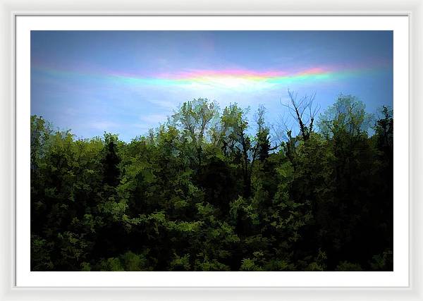 Rockford Park With Rainbow - Framed Print
