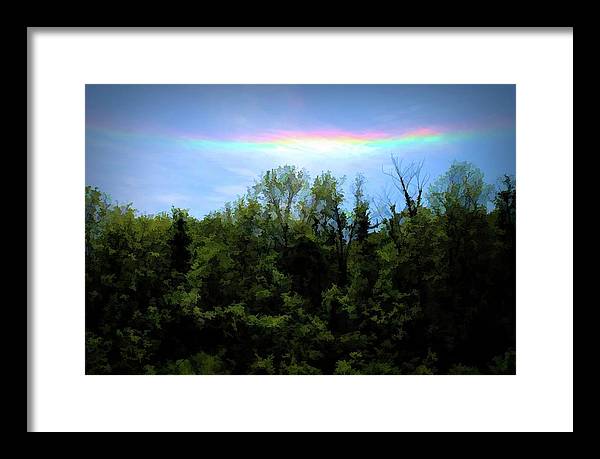 Rockford Park With Rainbow - Framed Print
