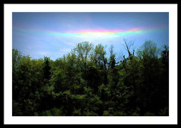 Rockford Park With Rainbow - Framed Print