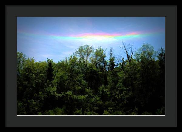 Rockford Park With Rainbow - Framed Print