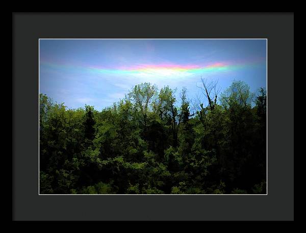 Rockford Park With Rainbow - Framed Print