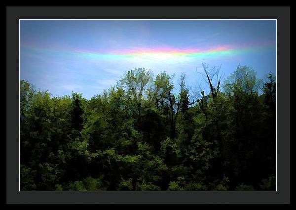 Rockford Park With Rainbow - Framed Print