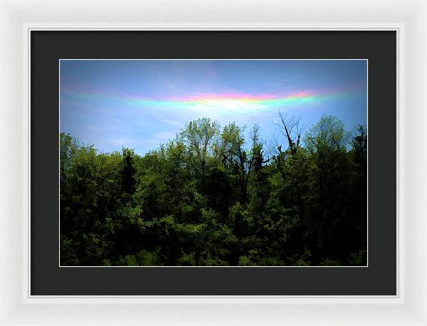 Rockford Park With Rainbow - Framed Print