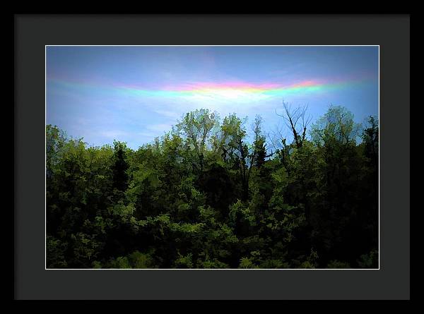 Rockford Park With Rainbow - Framed Print