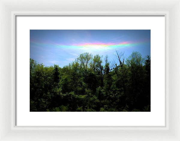Rockford Park With Rainbow - Framed Print