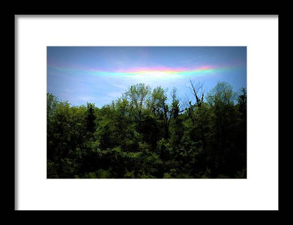Rockford Park With Rainbow - Framed Print