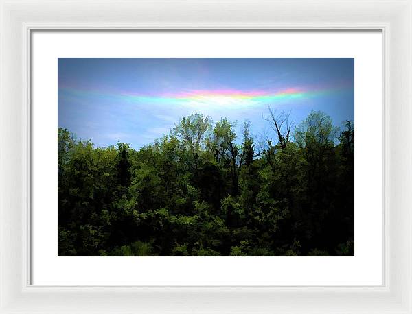 Rockford Park With Rainbow - Framed Print