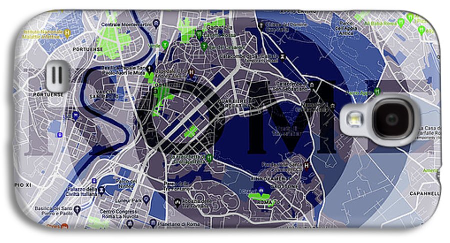 Rome Map Art - Phone Case