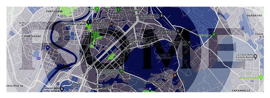 Rome Map Art - Yoga Mat