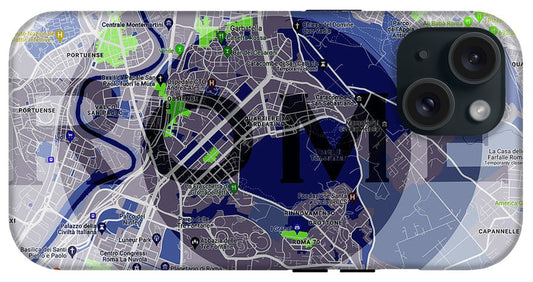 Rome Map Art - Phone Case