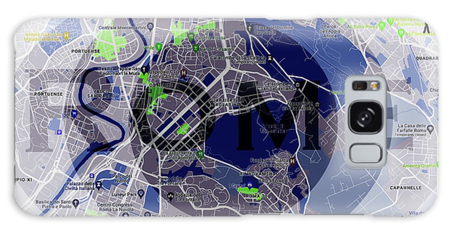 Rome Map Art - Phone Case