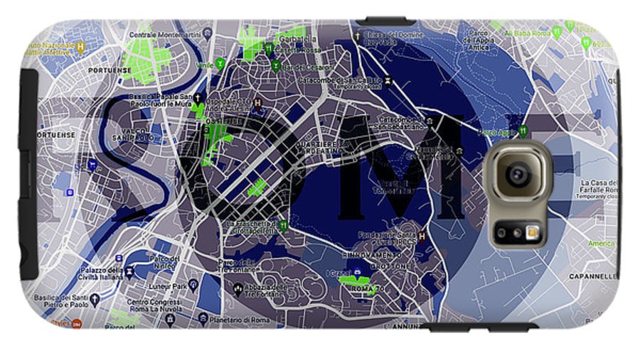 Rome Map Art - Phone Case