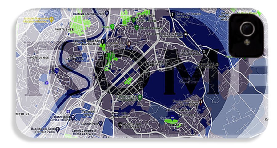 Rome Map Art - Phone Case