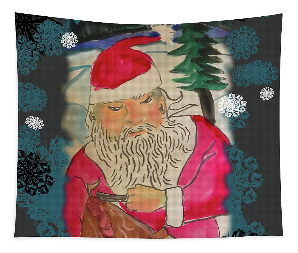 Santa Makes A Toy - Tapestry