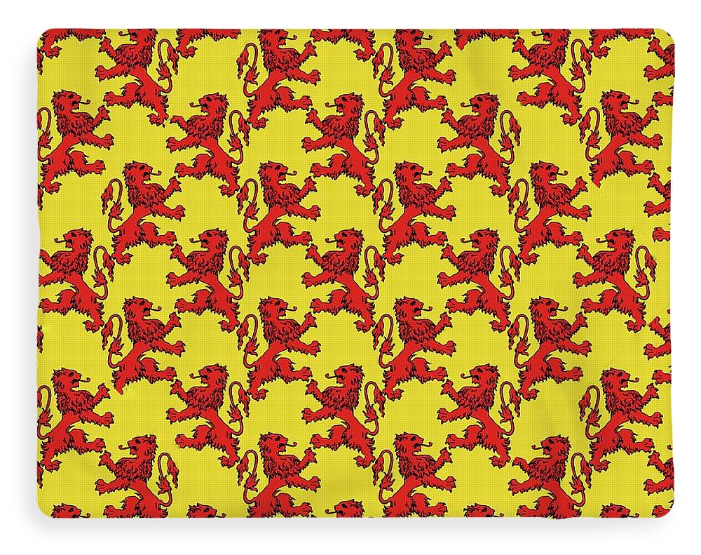 Scottish Lion Repeating Pattern - Blanket
