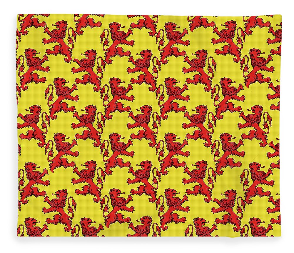 Scottish Lion Repeating Pattern - Blanket