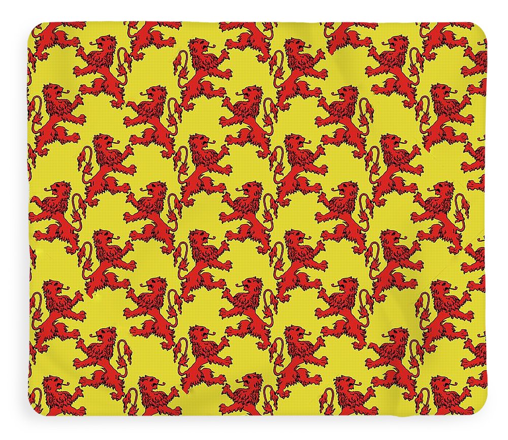 Scottish Lion Repeating Pattern - Blanket