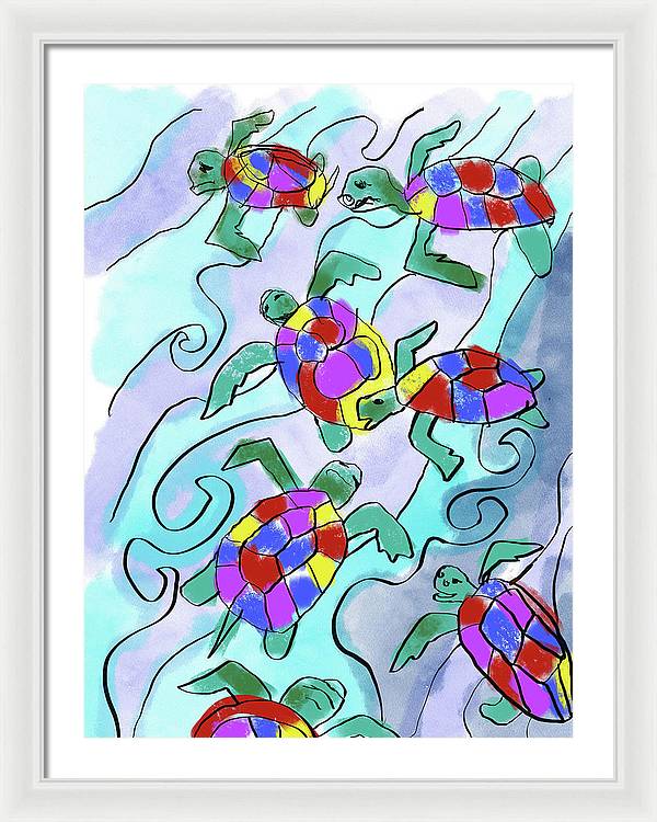 Sea Turtles - Framed Print