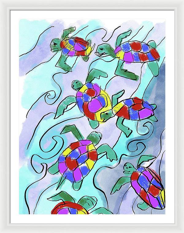 Sea Turtles - Framed Print